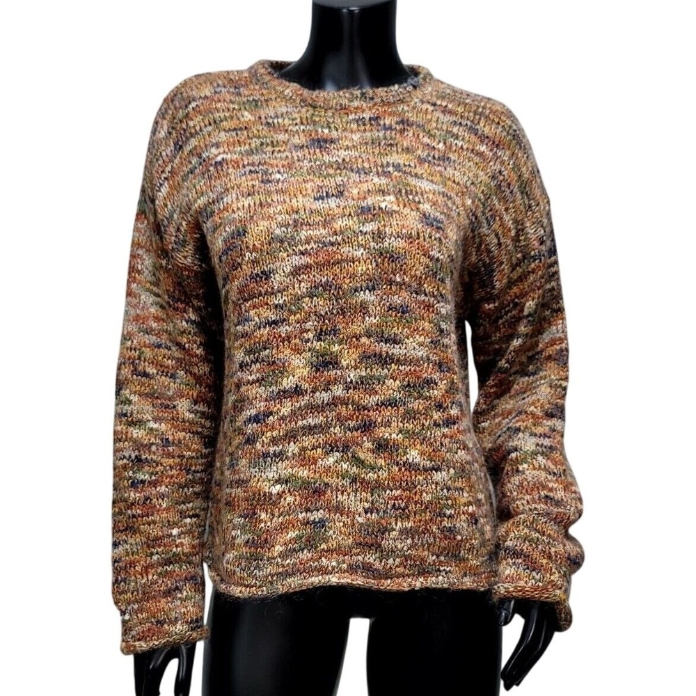 Bravo Vintage Space Dye Knit Sweater Womens M Multicolor Wool Blend Chunky